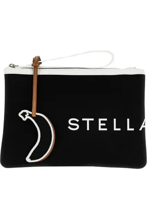 Stella McCartney Taske, Dame, Sort, ONE SIZE, Uld, Hvid Mini Clutch Taske