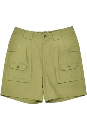Pop Trading Company Shorts, Herre, Grøn, L, Uld, Stilfulde Lommer Shorts