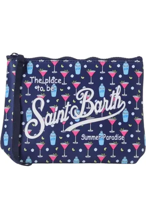 MC2 SAINT BARTH Taske, Dame, Blå, ONE SIZE, Neopren Cocktail Print Clutch