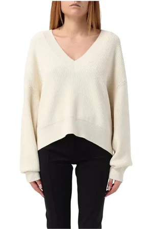 IRO Strik, Dame, , M, Uld, Ribstrikket V-hals Pullover Sweater