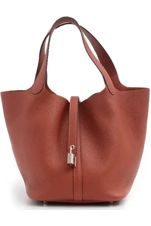 Hermès Pre-owned, Dame, Brun, ONE SIZE, Uld, Pre-owned Laeder hndtasker