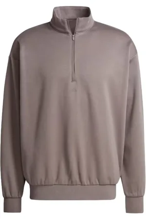 adidas Sweathshirts & Hoodies, Herre, Brun, M, Sporty Half-Zip Pullover
