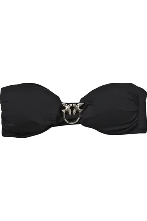 Pinko Badetøj, Dame, Sort, XS, Uld, Metal Detalje Stropløs Bikini Top