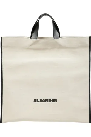 Jil Sander Taske, Herre, , ONE SIZE, Bomuld, Firkantet Tote Taske med Logo Print
