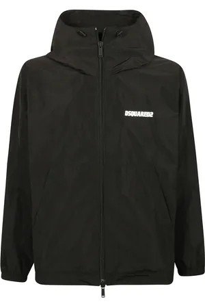 Dsquared2 Jakke, Herre, Sort, 2XL, Sporty Jakke med Lynlås og Logo Print