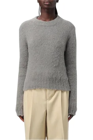 Ami Strik, Dame, Grå, M, Uld, Mohair Crew Neck Pullover Sweater Grå