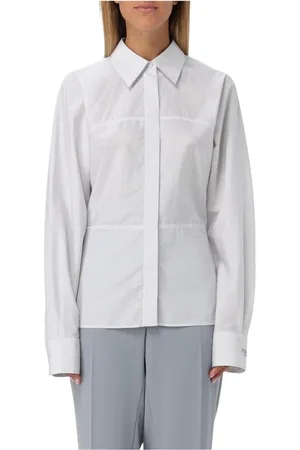 Fendi Bluser & Skjorter, Dame, Hvid, M, Bomuld, Stribet Bomuldssweater