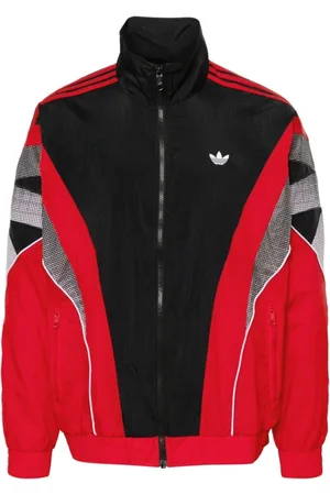 adidas Jakke, Herre, Flerfarvet, XS, Uld, Rød Sweater med Geometrisk Print