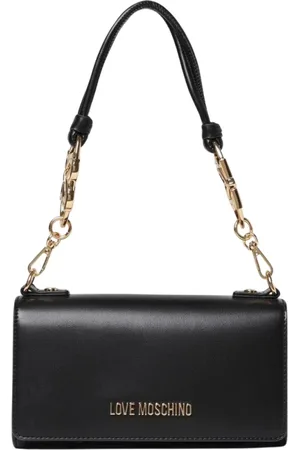 Moschino Taske, Dame, Sort, ONE SIZE, Uld, Sort Kæde Strop Clutch Taske