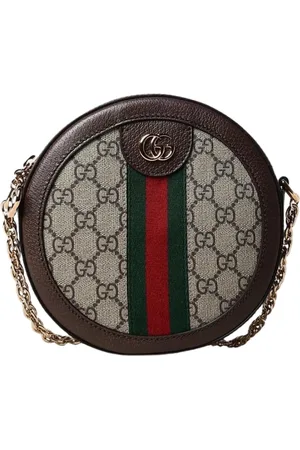 Gucci Taske, Dame, Flerfarvet, ONE SIZE, Uld, Rund Skuldertaske i Beige
