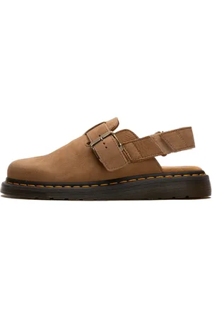 Dr. Martens Sko, Herre, , 46 EU, Læder, Patchwork Sandaler med Gul Syning
