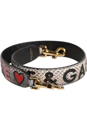 Dolce & Gabbana Tilbehør, Dame, Flerfarvet, ONE SIZE, Uld, Skulderrem til patch-taske med logodetaljer