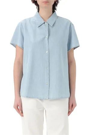 A.P.C. Bluser & Skjorter, Dame, Blå, 2XS, Denim, Blå Denim Afslappet Skjorte