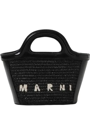 Marni Taske, Dame, Sort, ONE SIZE, Uld, Raffia Mini Trunk Taske