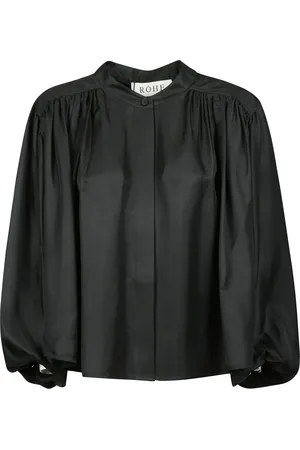 Rohe Bluser & Skjorter, Dame, Sort, S, Sort Silkeskjorte Elegant Behagelig Stil
