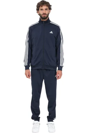 adidas Sport, Herre, Blå, M, Afslappet blå tracksuit med 3 striber
