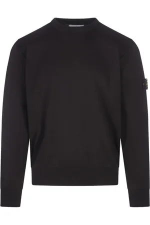 Stone Island Strik, Herre, Sort, M, Bomuld, Sort Bomuldssweater til Mænd