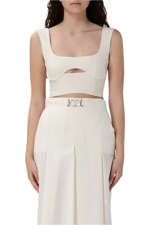Patrizia Pepe Top, Dame, Hvid, XS, Uld, Stilfuld TOP til modeelskere