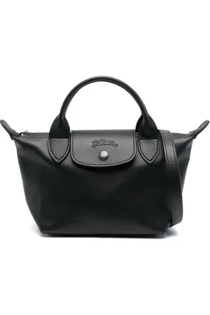 Longchamp Taske, Dame, Sort, ONE SIZE, Uld, Sort Kalveskind Skuldertaske