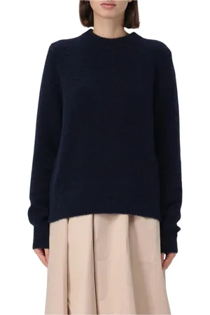 K-Way Strik, Dame, Blå, L, Sort Alpaca Crew Neck Sweater