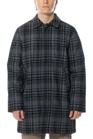 Pop Trading Company Frakke, Herre, Sort, M, Bomuld, Ternet Polstret Trenchcoat Sort