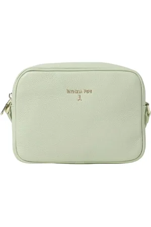 Patrizia Pepe Taske, Dame, Grøn, ONE SIZE, Læder, Blåt læder crossbody clutch