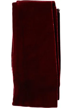Dolce & Gabbana Tilbehør, Dame, Rød, ONE SIZE, Bomuld, Bordeaux Bomuld Silke Frynse Sjal