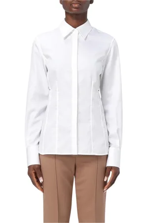 Helmut Lang Bluser & Skjorter, Dame, Hvid, L, Bomuld, Hvid Poplin Skjorte Moderne Stil