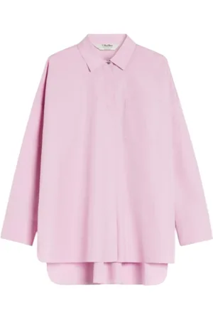 Max Mara Bluser & Skjorter, Dame, Lyserød, 2XS, Bomuld, Blød Bomuldspoplin Skjorte