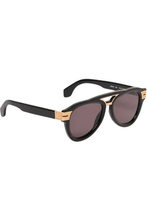 Palm Angels Tilbehør, Herre, Sort, 53 MM, Uld, Sort Aviator Solbriller Moderne Design