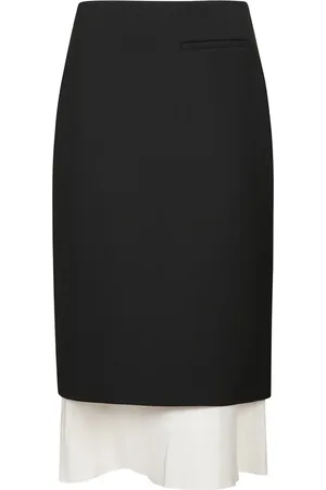 Rohe Nederdel, Dame, Sort, S, Uld, Elegant Sort Uld Lang Nederdel