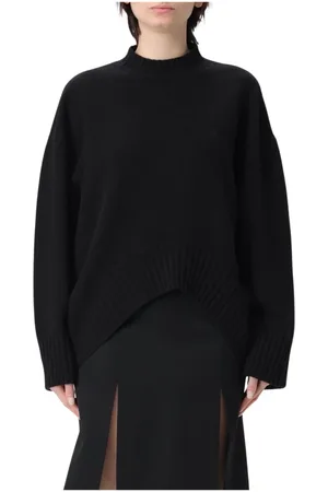 The Attico Strik, Dame, Sort, M, Cashmere, Elegant Cashmere Sweater