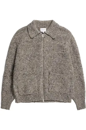 Norse projects Strik, Herre, Grå, XL, Uld, Diamant Grå Melange Jakke