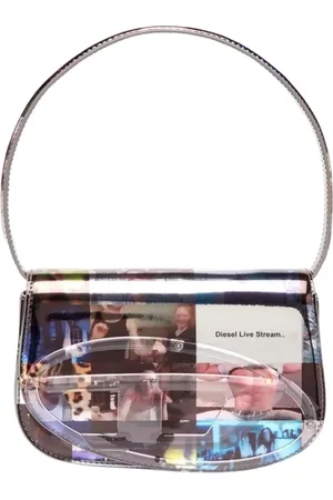 Diesel Taske, Dame, Flerfarvet, ONE SIZE, Uld, Farverig Clutch Taske Collage Print