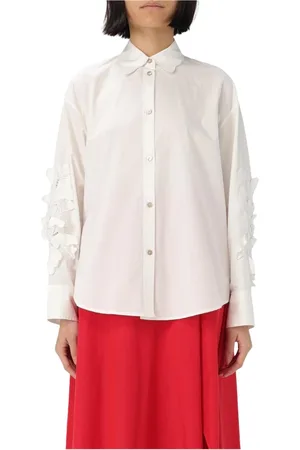 FORTE FORTE Bluser & Skjorter, Dame, Hvid, S, Hvid Blonde Poplin Skjorte