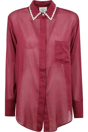 FORTE FORTE Bluser & Skjorter, Dame, Rød, L, Uld, Elegant skjorte med sofistikeret design