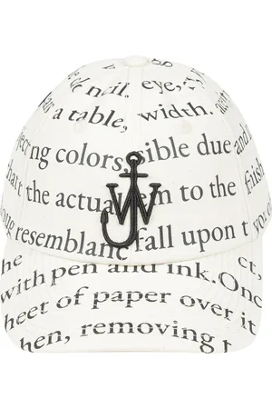 J.W.Anderson Tilbehør, Dame, , ONE SIZE, Bomuld, Bomuld Baseball Cap med broderet logo