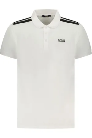Roberto Cavalli Top, Herre, Hvid, M, Bomuld, Hvid Bomuld Polo Skjorte
