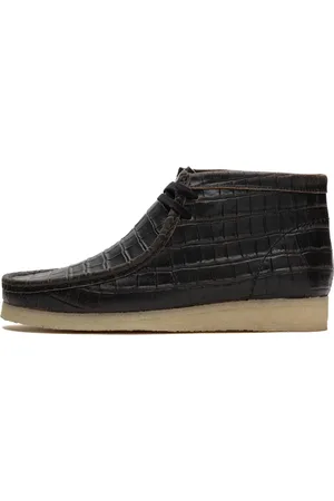 Clarks Sko, Herre, Sort, 43 EU, Læder, Wallabee Boot Crocodile Distress