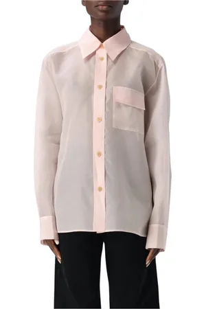 Khaite Bluser & Skjorter, Dame, Lyserød, XS, Uld, Silkebluse Skjorte