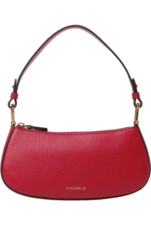 Coccinelle Taske, Dame, Rød, ONE SIZE, Uld, Guld Lynlås Clutch Taske