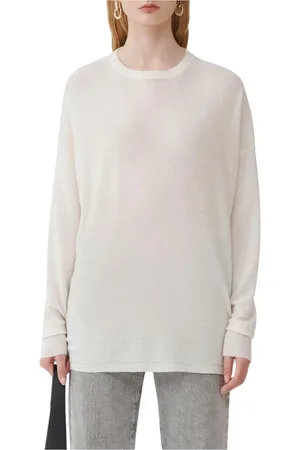 Fabiana Filippi Strik, Dame, Hvid, M, Cashmere, Hvid Cashmere Pullover Sweater