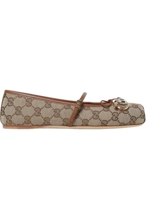 Gucci Sko, Dame, , 36 EU, Ikonske Ballet Flats GG Lærred