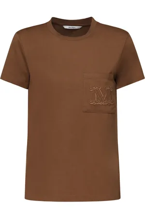 Max Mara Top, Dame, Brun, S, Brun T-shirts og Polos med Brystlomme