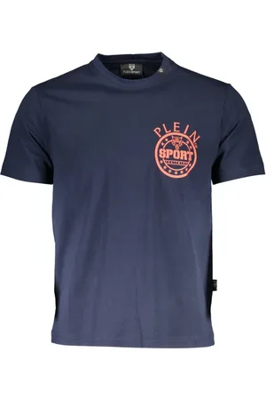 Philipp Plein Top, Herre, Blå, S, Kortærmet Herre Blå T-shirt