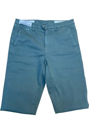 sartoria tramarossa Shorts, Herre, Grøn, W35, Bomuld, Grøn Bomuld Gabardine Bukser