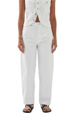ALOHAS Jeans, Dame, Hvid, L, Denim, Lorenza Hvide Denim Bukser