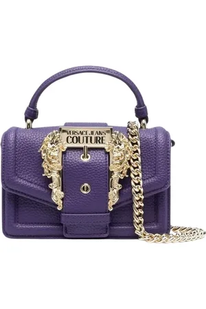 VERSACE Taske, Dame, Lilla, ONE SIZE, Uld, Stilfuld Fuchsia Clutch Taske