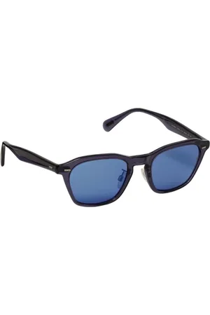 Oliver Peoples Tilbehør, Herre, Blå, 52 MM, Uld, Blå Firkantede Solbriller til Mænd