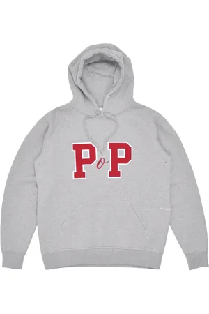 Pop Trading Company Sweathshirts & Hoodies, Herre, Grå, S, Uld, Stilfuld Hoodie til Mænd